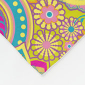 Floral Paisley naadloos patroon I + jouw ideeën Fleece Deken (Hoek)