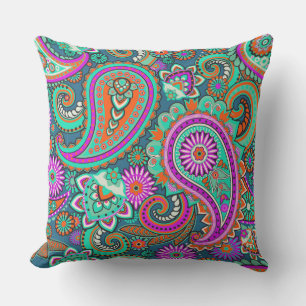 Floral Paisley naadloos patroon II + uw ideeën Buitenkussen