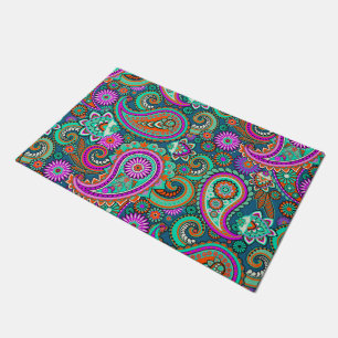 Floral Paisley naadloos patroon II + uw ideeën Deurmat