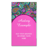 Floral Paisley naadloos patroon II + uw ideeën Magnetisch Visitekaartje (Voorkant Verticaal)