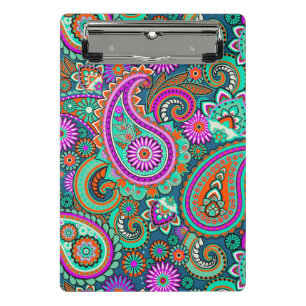 Floral Paisley naadloos patroon II + uw ideeën Mini Klembord