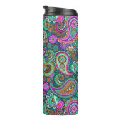 Floral Paisley naadloos patroon II + uw ideeën Thermosbeker (Geroteerd rechts)
