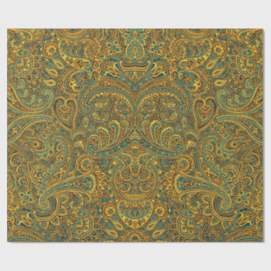 Floral Paisley Pattern Cadeaupapier (Vlak)