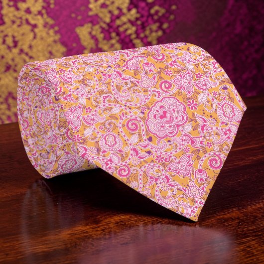 Floral Paisley Pattern Custom Necktie Stropdas