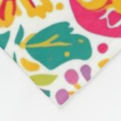 Floral Paisley Pattern Fleece Deken (Hoek)