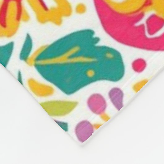 Floral Paisley Pattern Fleece Deken (Hoek)