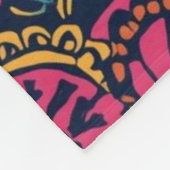 Floral Paisley Pattern Fleece Deken (Hoek)