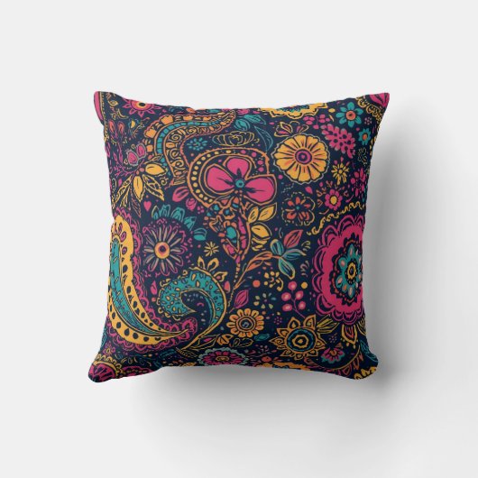 Floral Paisley Pattern Kussen (Achterkant)