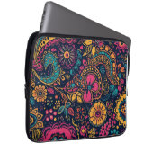 Floral Paisley Pattern Laptop Sleeve (Voorkant Rechts)