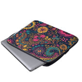 Floral Paisley Pattern Laptop Sleeve (Voorkant onderkant)