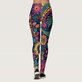 Floral Paisley Pattern Leggings (Achterkant)