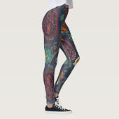 Floral Paisley Pattern – Ornamental Botanical  Leggings (Rechts)