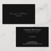  Floral Paisley Pattern (zwart en donkergrijs) Visitekaartje (Voorkant / Achterkant)