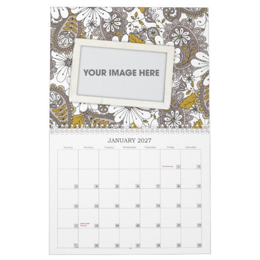 Floral Paisley Scrapbook Agenda Kalender (Jan 2027)