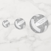 Floral paisley veren doedels grijs volleybal confetti (Voorkanten)