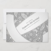 Floral paisley veren doedels grijs volleybal kaart (Voorkant)