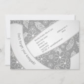 Floral paisley veren doedels grijs volleybal kaart (Achterkant)