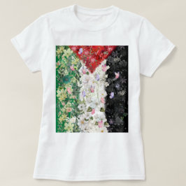 Floral Palestine Kaart - Free Palestine Kaart T-sh T-shirt