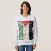 Floral Palestine Kaart - Free Palestine Kaart T-sh Trui (Voorkant volledig)