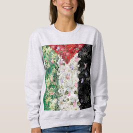 Floral Palestine Kaart - Free Palestine Kaart T-sh Trui