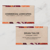 Floral Palm Leaves Pattern Achtergrond Visitekaartje (Voorkant / Achterkant)