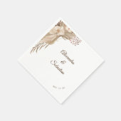 Floral Pampa Grass Wedding Napkins Servet (Hoek)