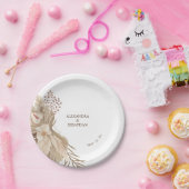 Floral Pampa Grass Wedding Paper Bord (Feest)