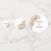 Floral Pampa Grass Wedding Table Decor Confetti (Achterkanten)