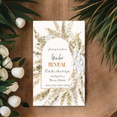 Floral Pampas Geslacht onthullen uitnodiging