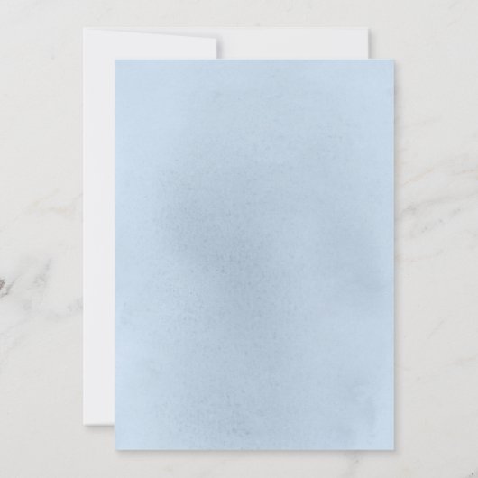 Floral Pampas Grass Boho Dusty Blue Baby shower Kaart (Achterkant)