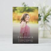 Floral Pampas Grass Foto Afstuderen Aankondiging (Staand voorkant)