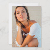 Floral Pampas Grass Foto Afstuderen Kaart (Achterkant)