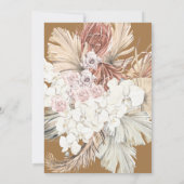 Floral Pampas Grass Tropical Oerwoud Black Kaart (Achterkant)