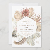 Floral Pampas Grass Tropical Oerwoud Kaart (Voorkant)