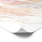 Floral Pampas Grass Tropical Weduwen Welkom Poster (Hoek)