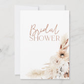 Floral Pampas Grass Vrijgezellenfeest Kaart (Achterkant)