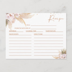 Floral Pampas Roos Gold Vrijgezellenfeest Recipe K Briefkaart