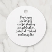 Floral Panda Beer Baby shower dank u Bedankjes Labels (Achterkant)