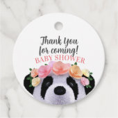 Floral Panda Beer Baby shower dank u Bedankjes Labels (Voorkant)