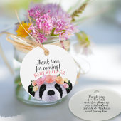 Floral Panda Beer Baby shower dank u Bedankjes Labels