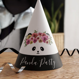 Floral Panda Beer Girl Birthday Party Petten Feesthoedjes