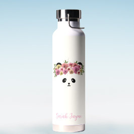Floral Panda Beer Girl Eigen naam Water Fles