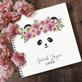 Floral Panda Beer Girl - Gepersonaliseerd Notitieb Notitieboek