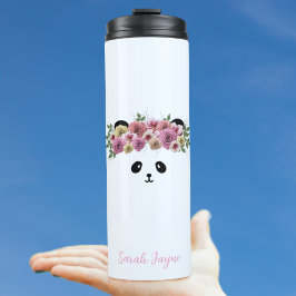 Floral Panda Beer Girl's Thermal Tumbler Thermosbeker