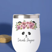 Floral Panda Beer Meisje Naam Thermal Wine Tumbler