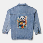 Floral Panda Denim Jas Denim Jacket (Achterkant)