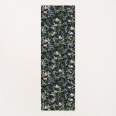 Floral Panda Patroon met Roze en Blauwe Rozen Yogamat (Voorkant)