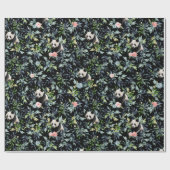 Floral Panda Pattern Cadeaupapier (Vlak)