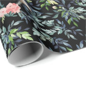 Floral Panda Pattern Cadeaupapier (Rol Hoek)