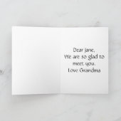 Floral Panda Wenskaart Bedankkaart (Binnen)